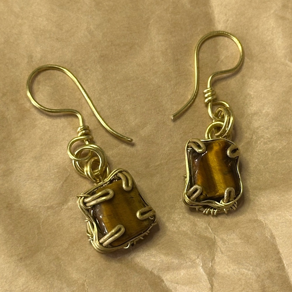 Crystal Earrings (copper or brass)